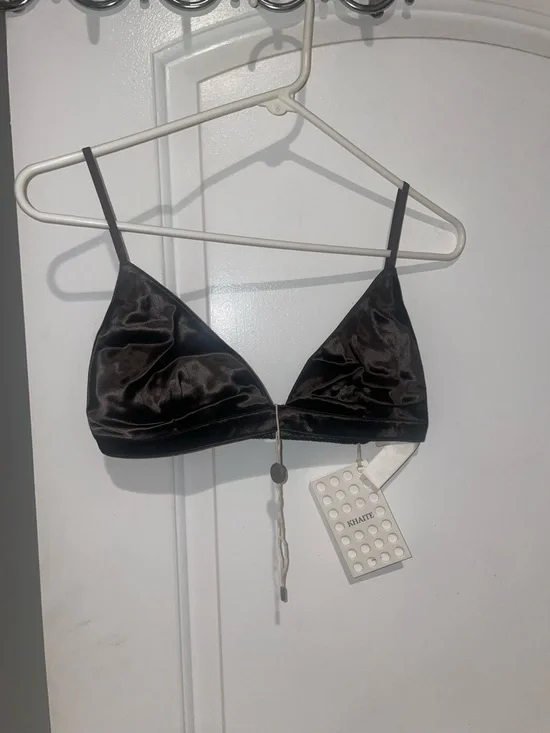 New! KHAITE Frida Satin Charmeuse Bra Top in Chocolate Brown 🤎 Small NWT! - Picture 15 of 16